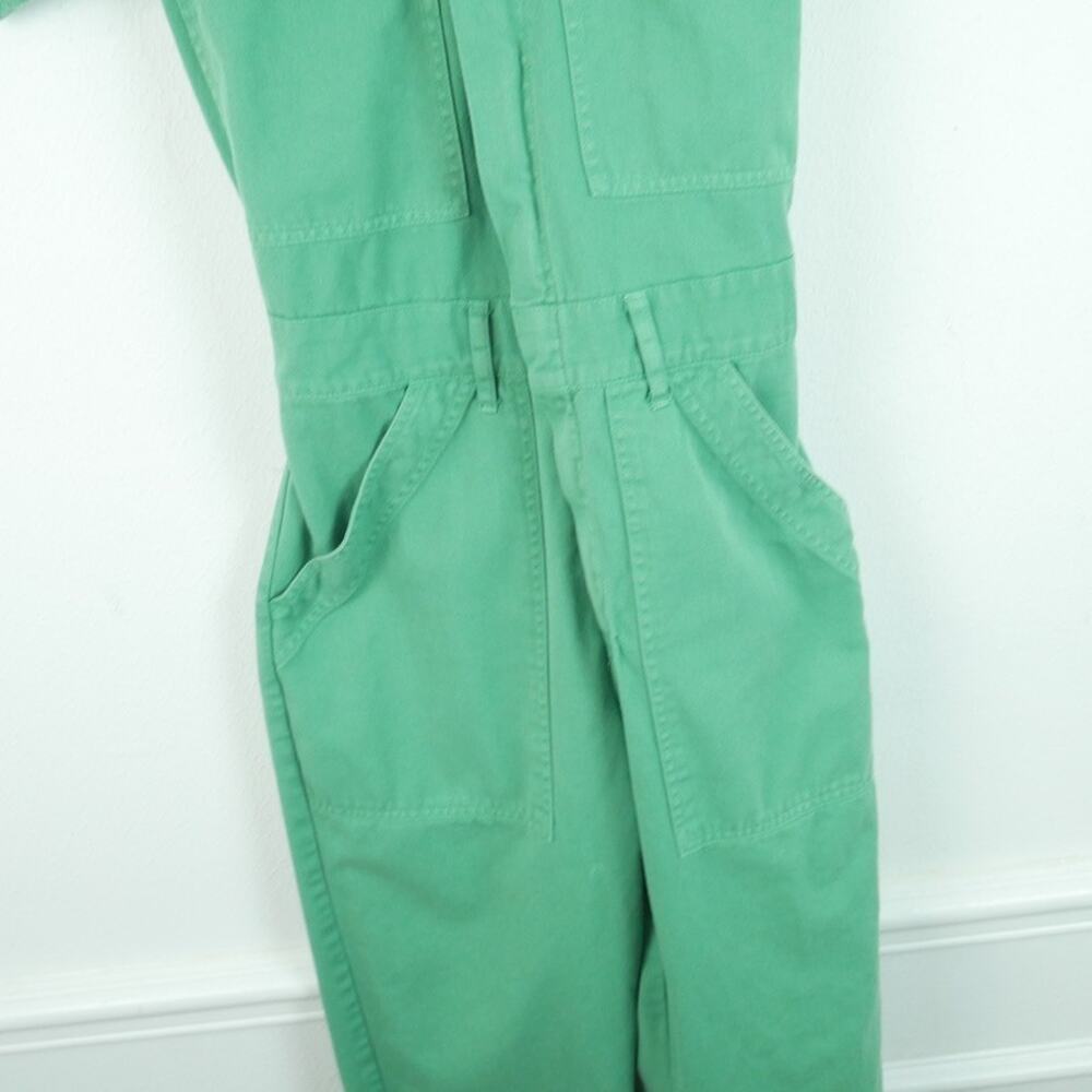 BIG BUD PRESS Short Sleeve Cotton Twill Jumpsuit Light Green USA XS Utility Work - Picture 6 of 10